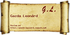 Gazda Leonárd névjegykártya